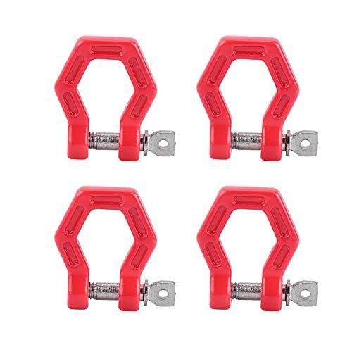 Dilwe 4 Pcs Metal RC Boat Trailer Parts Tow Shackle Lock Catch for RC Climbing Crawler Car Accessory