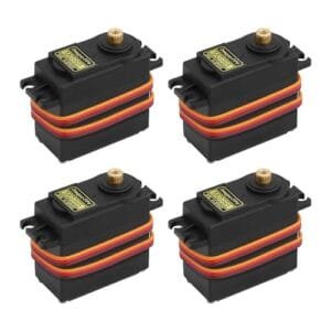 4-Pack Servo Motor MG995 Control Angle180 Metal Gear Servo 13KG Digital High Speed Torque Servo Motor for DIY Smart Robot Toys RC Car Helicopter Boat