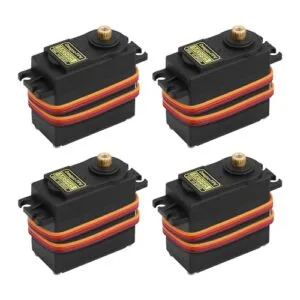 4-Pack Servo Motor MG995 Control Angle180 Metal Gear Servo 13KG Digital High Speed Torque Servo Motor for DIY Smart Robot Toys RC Car Helicopter Boat