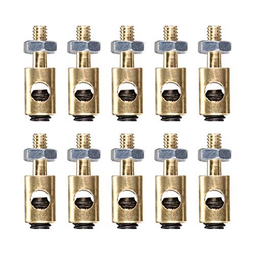 uxcell RC Servo Basics Linkage Stoppers Copper Push Rod Connectors D4x2 5mm 10pcs for RC Airplanes