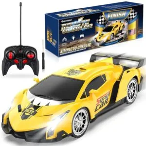 Growsland 1/18 Scale Hobby RC Cars for Adults Electric Toy Racing Car with Lights and Remote Controller
