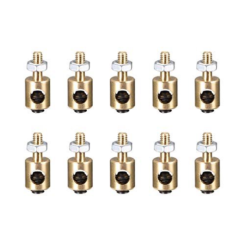 uxcell RC Boat Rudder Linkage Copper Push Rod Connectors 5x3mm 10pcs