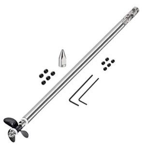 uxcell 4mm Drive Shaft 250mm Length with 200mm Sleeve and D36mm Propeller Compatible with 5mm Motor Shaft