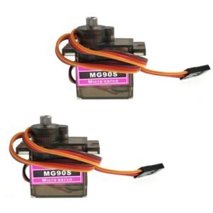 Maxmoral 2pcs MG90S 9g Metal Gear Micro Servo for Metal Shock Tower RC Car Helicopter Boat Models