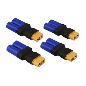 Fly RC 4pcs Female XT60 to Male EC5 Adapter Connectors for Changing RC Battery Connectors