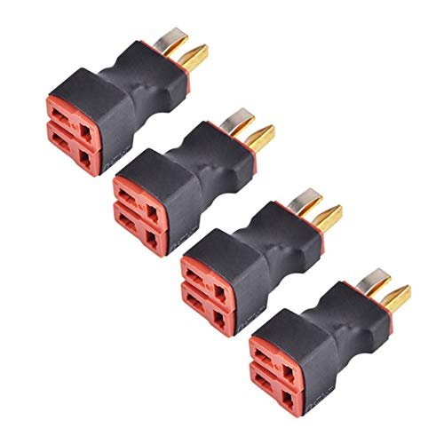 FLY RC 4 PCS T Plug Parallel Connector 1 Male to 2 Female for RC Peterbilt Trucks 1 4 Scale LiPo NiHM Battery ESC
