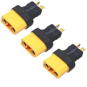 3PCS ShareGoo RC Female XT90 XT-90 Plug to Male T Plug Adapter Connector Conversion for RC Car Boat Drone Lipo NiMH Battery Charger