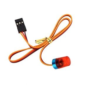 WONFAST Exceed 5 RC Car Police Flash Light 360 Degree Rotation 5 Modes Ultra Bright LED Strobe Lights for 1 8 1 10 RC Model Truck Car Accessory Red