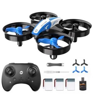 Holy Stone HS210 Mini RC Helicopter 3 Drone for Kids Beginners with Auto Hovering 3D Flips Headless Mode 3 Batteries Blue