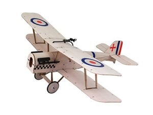 Viloga Micro Balsa Wood SE5A Biplane Laser Cut Balsa RC Airplane Kits with Motor ESC and Servos 14.8 Inch Wingspan Unassembled Model for Adults