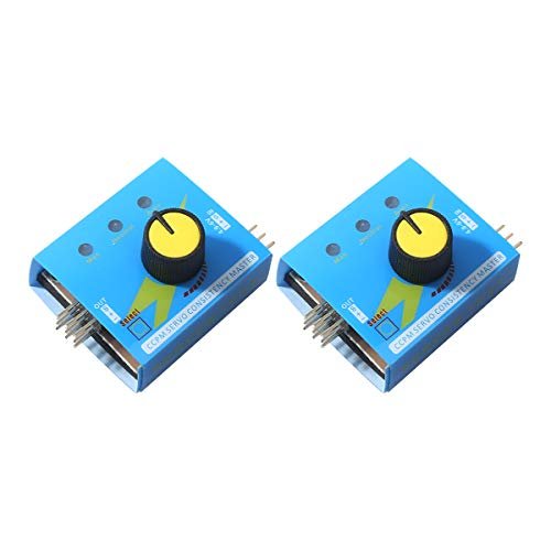 Wasp Helicopter RC Servo Tester 2pcs Aeromodelling Remote Speed Controller CCPM Servo Consistency Master with 3 Mode Indicator Input Voltage 4.8 6V