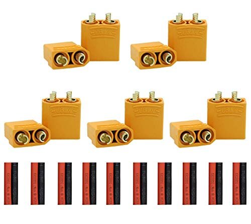 LingSY XT90 Connector 5 Pairs Male Female High Amp Connector for RC Trophy Truck 1 5 and More RC Models