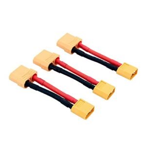 OliYin 3pcs Male XT60 to Female XT90 Connector Adapter with 12awg 1.96inch Wire Pack of 3