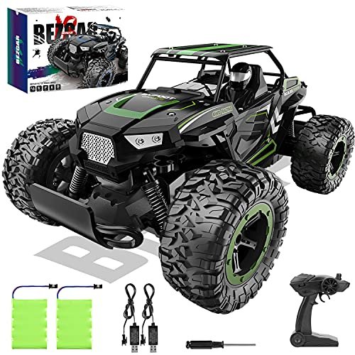 BEZGAR TB142 1 5 Scale Electric RC Car High Speed 2WD Off Road Remote Control Truck with Rechargeable Batteries for Kids and Adults