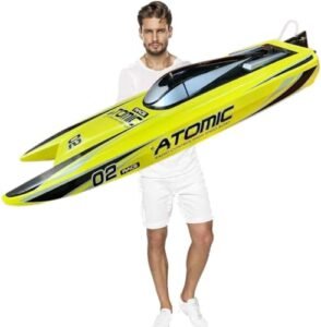 SOWOFA 27.5 Inches Ready to Run Top Speed RC Boat S011 with 65KMH Brushless Motor for Adults and Hobby Players Age 14 Plus