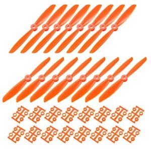 mtg rc denver uxcell RC Propellers 6x4.5 Inch CW CCW 2 Vane Quadcopter Airplane Nylon Orange 8 Pairs with Adapter Rings