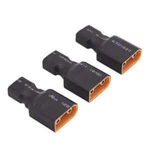 OliYin 3pcs T Plug Style Female to XT90 Male Connector Adapter Pack of 3