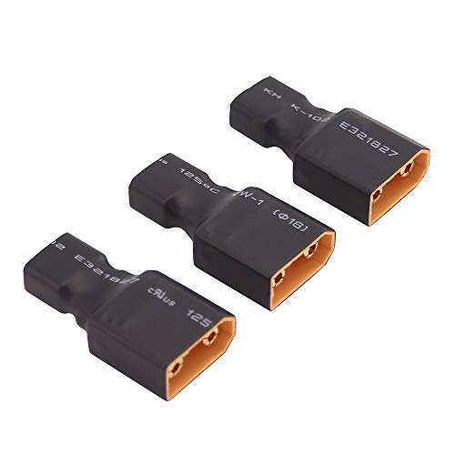 OliYin 3pcs T Plug Style Female to XT90 Male Connector Adapter Pack of 3
