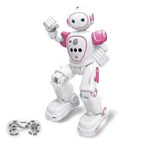 WEECOC Smart RC Barge Robot Toy for Kids Gesture Sensing Singing Dancing Speaking Pink