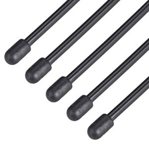 uxcell Plastic Black Antenna Tube with Cap 10 RC Plane Accessory 5pcs