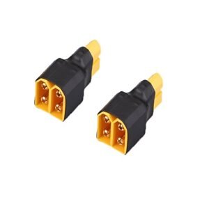 Yiqigou 2PCS XT60 Parallel Connector Conversion Adapter 1-Female XT60 Plug to 2-Male XT60 Plug for RC Lipo Battery