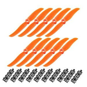 uxcell RC Propellers CW 5030 5x3 Inch 2 Vane Fixed Wing for Airplane Nylon Orange 10pcs with Adapter Rings Perfect for Miss Geico 17 Inch RC Boat