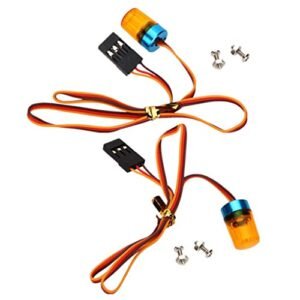 WONFAST RC Police Lights 360 Degree Rotation 5 Modes Ultra Bright LED Strobe Lights for 1/8 1/10 RC Model Truck Car Accessory 2Pack Yellow