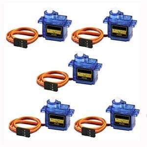 Dorhea 5 Pcs SG90 Micro Servo Motor Kit for Micro RC Car Robot Arm and Boat Projects