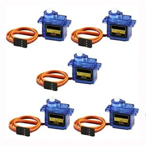 Dorhea 5 Pcs SG90 Micro Servo Motor Kit for Micro RC Car Robot Arm and Boat Projects
