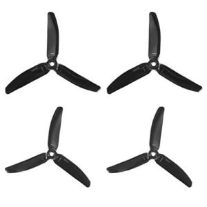 uxcell RC Propellers 5040 5x4 Inch 3 Vane Multi Rotor for RC Aircraft Fuel Powered Toys Nylon Black 2 Pairs