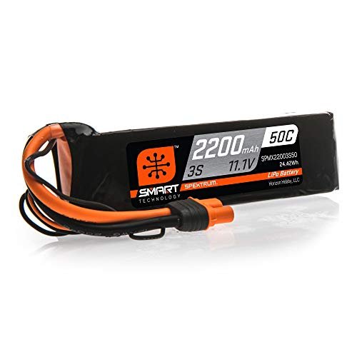 Spektrum 11.1V 2200mAh 3S 50C Smart LiPo Battery IC3 SPMX22003S50 for VTech Smart Wheels RC Speedway