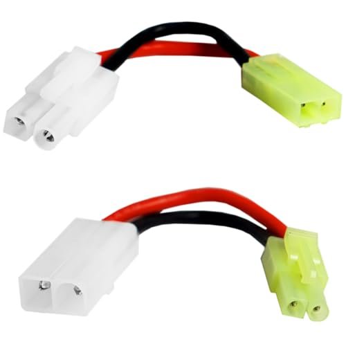 Vgoohobby RC Servo 5 Wire to 3 Wire Adapter Large Tamiya Style to Mini Tamiya Plug 16AWG Female Male Cable for Airsoft