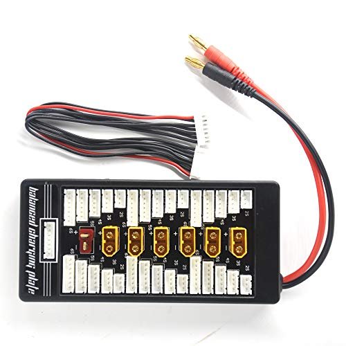 Padarsey XT60 Parallel Charging Board 9.6 v rc battery charger for 2S 6S Lipo Batteries with 4mm Bullet Banana Connector
