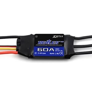 ZTW Beatles Series G2 60A Brushless ESC with Connector SBEC 8A 5V 6V for Rc Airplane Paintball 4S 6S