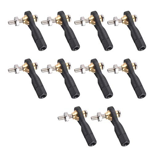 uxcell 10 PCS M2 2.0xL19mm Lever Steering Linkage Tie Rod End Ball Head End for M2 Flybarless RC Helicopter