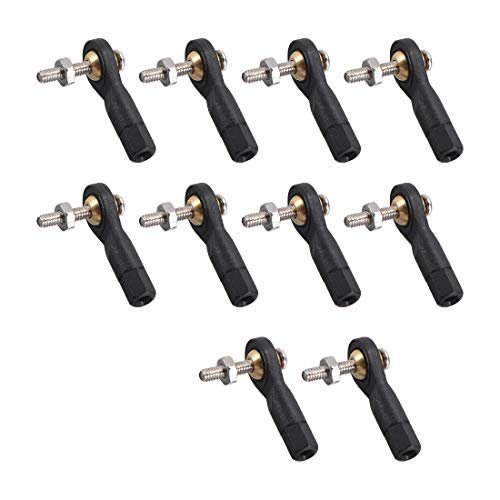 uxcell 10 Pcs M2 2.0xL19mm Lever Steering Linkage Tie Rod End Ball Head End with Screws and Nut Perfect for RC Helicopter with Winch