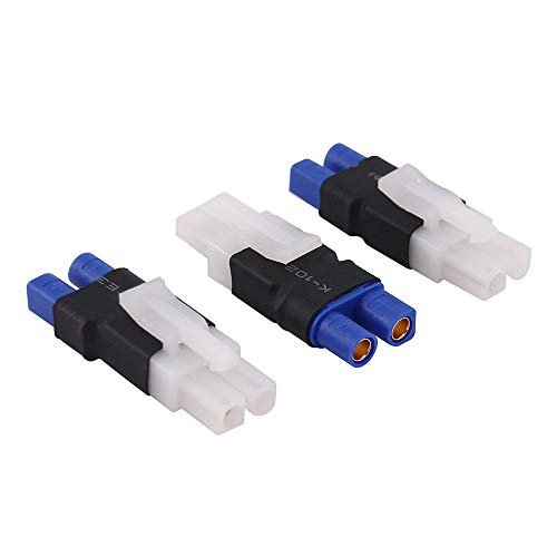 OliRC 3pcs No Wires Connector Tamiya Male to Female EC3 Lipo Battery Adapter C21 3