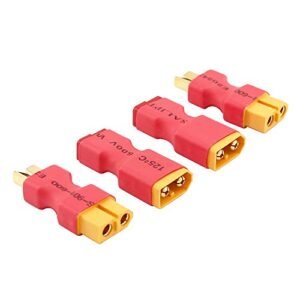 OliRC 4pcs No Wires Connector XT60 to T Plug Style Male Female Connector Adapter C17 4