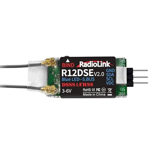 Radiolink R12DSE 2.4Ghz 12 Channels Micro RC Receiver SBUS PPM Voltage Telemetry Long Range RC Helicopter FPV System