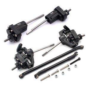 KYX Racing CNC Machined Aluminium Front Rear Portal Axle Units for RC Crawler Car Axial SCX10 II 90046 SCX10.2 Upgrade Parts