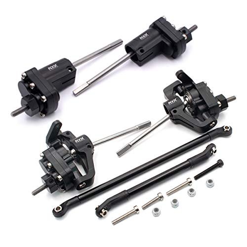 KYX Racing CNC Machined Aluminium Front Rear Portal Axle Units for RC Crawler Car Axial SCX10 II 90046 SCX10.2 Upgrade Parts