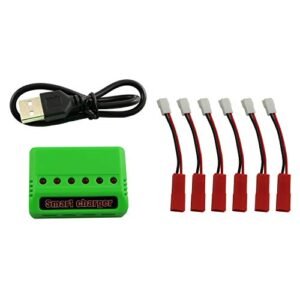 Maxmoral 6 in 1 Fast Charger for New Bright RC Trucks 1 6 with 2.5A Current Input 3.7V Lipo Battery