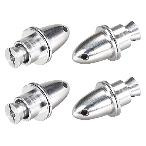 uxcell 4PCS RC Airplane Spinners Propeller Adapter 2.3mm Aperture 4.7mm Output Axle for RC Airplane CG Calculator