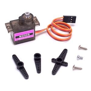 RGBZONE 10Pcs MG90S Geared Micro Servo Motor 9G Perfect for GTA Vice City RC Helicopter Controls and DIY Robotics