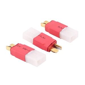 BDHI 3pcs T Plug Male to Big Tamiya Female Connector Adapter for RC Vehicle Battery