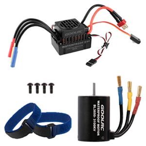GoolRC 3650 Brushless Motor ESC Combo 3100KV with 60A ESC Perfect for RC 1/10 Scale Truck Body Upgrades