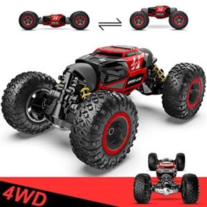 BEZGAR TD141 RC Cars - 1:14 Scale Remote Control Car, 4WD Transform 15 KMH All Terrains Crawler RC Stunt Car with Rechargeable Battery, Cool Birthday Gifts for Boys Age 6 7 8 9 10 11 12 Years Old
