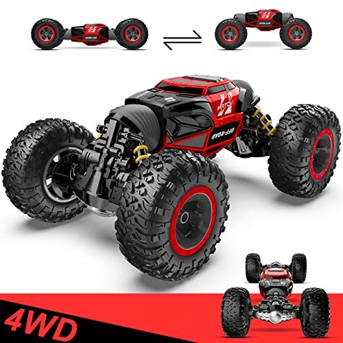 BEZGAR TD141 RC Cars - 1:14 Scale Remote Control Car, 4WD Transform 15 KMH All Terrains Crawler RC Stunt Car with Rechargeable Battery, Cool Birthday Gifts for Boys Age 6 7 8 9 10 11 12 Years Old