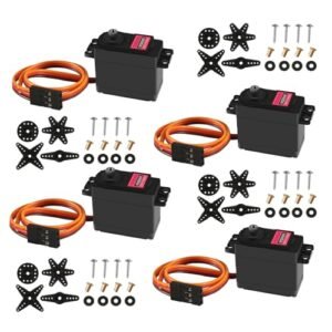 MG996R 4Pcs Digital Servo Motor Metal Gear Torque for RC Boat Wrecks Smart Car Robot and More