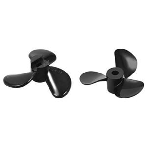 uxcell RC Tug Boat Plans Compatible CCW Propeller 3mm Shaft 3 Vanes 32mm 1.4 P Fan Shape Plastic Black Rotating Propeller Props 2pcs